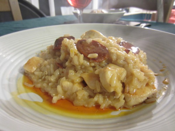Chicken and chorizo risotto